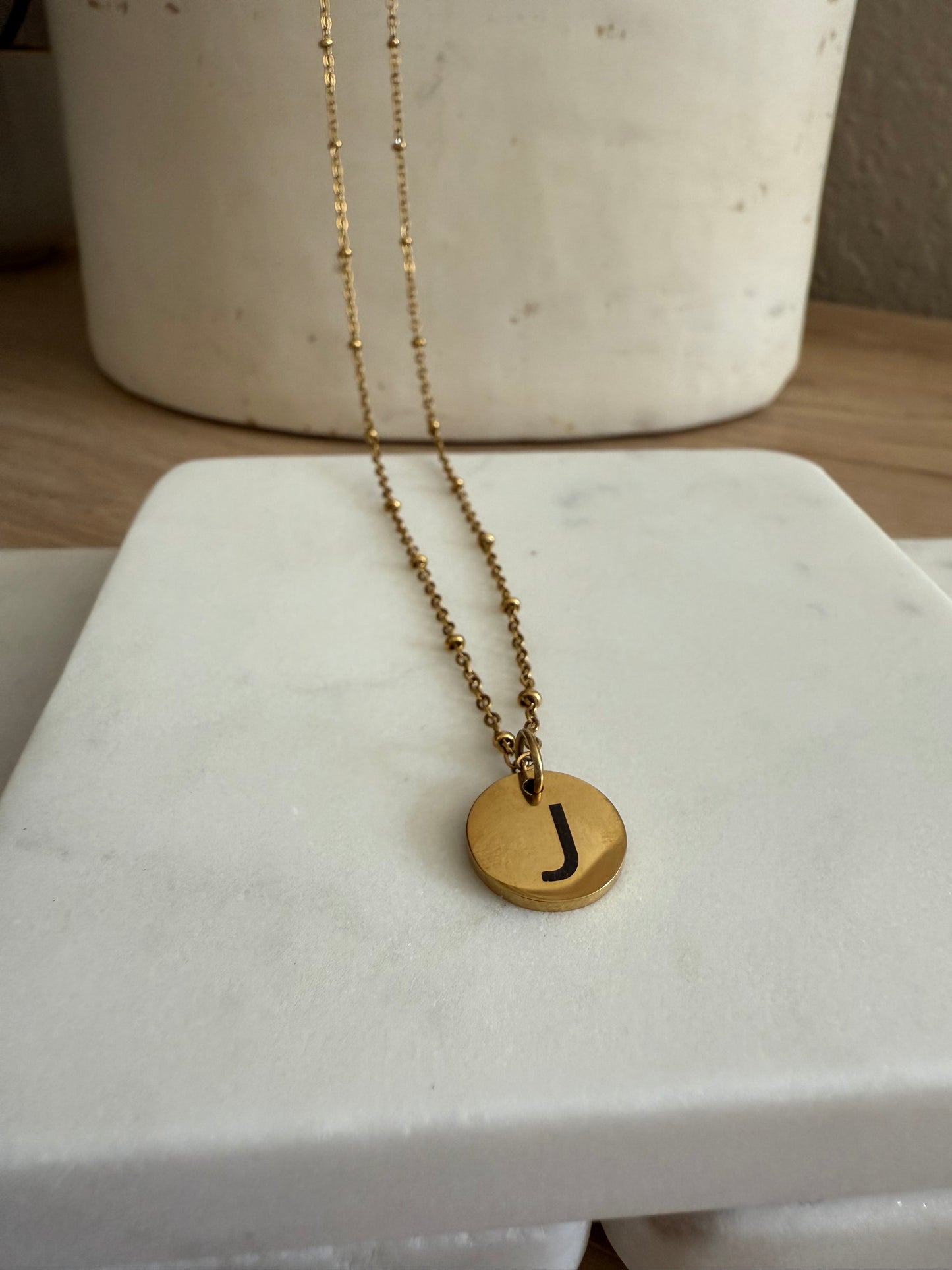Initial Necklace Satellite Chain