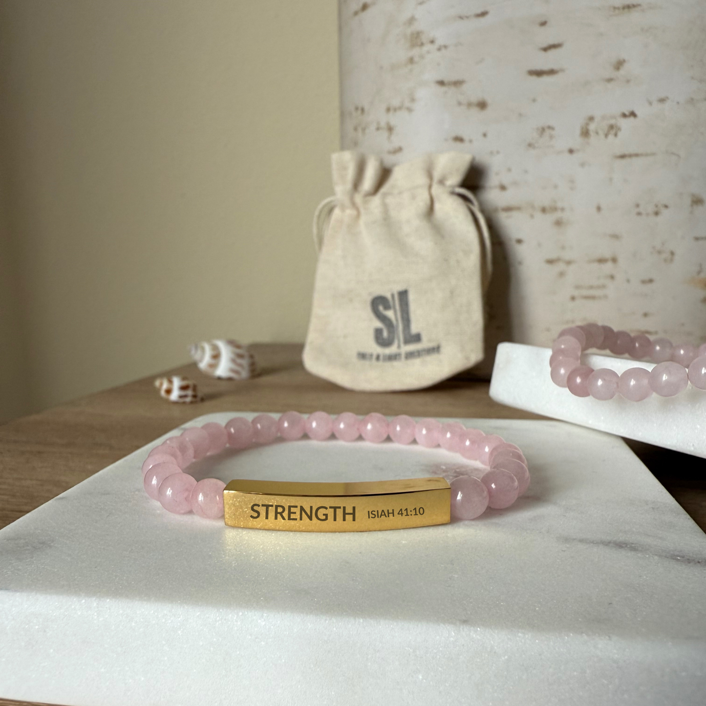 STRENGTH Natural Earth Stone Bracelet