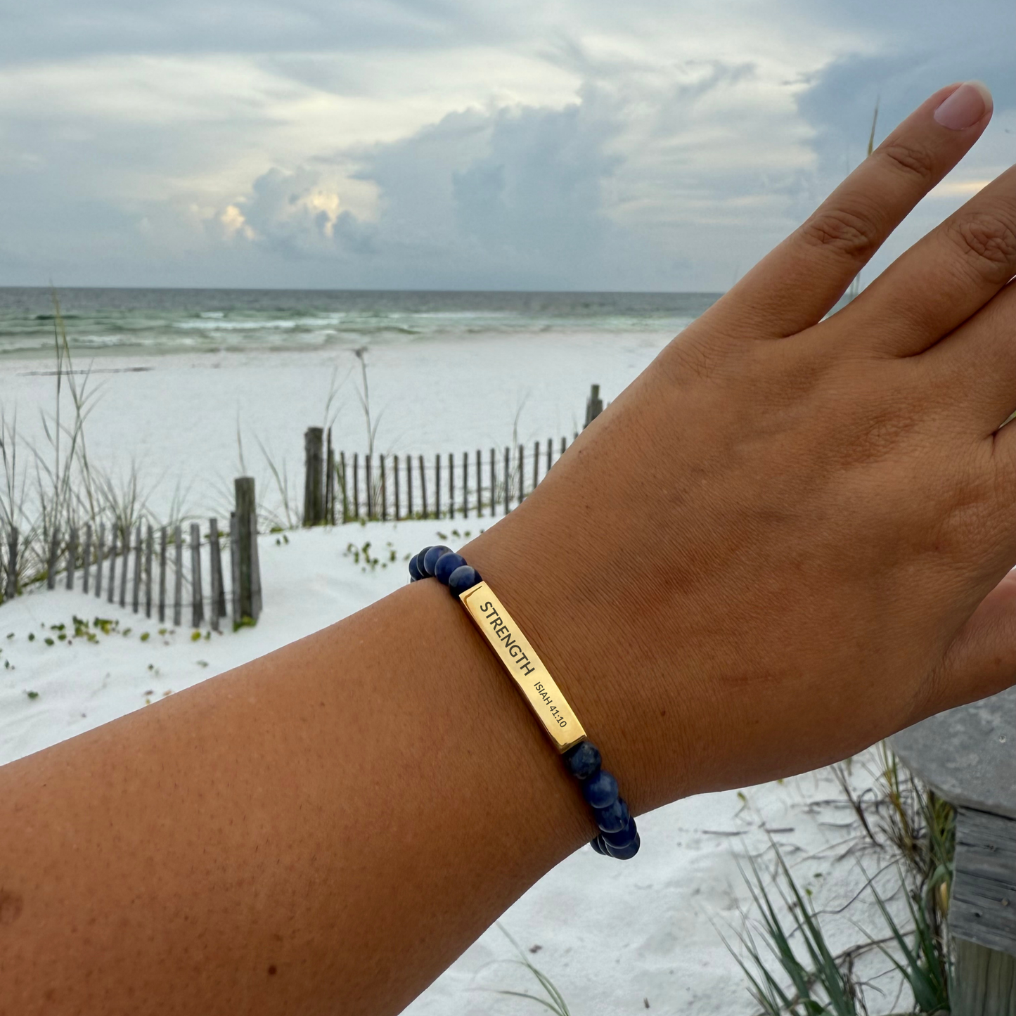 STRENGTH Natural Earth Stone Bracelet