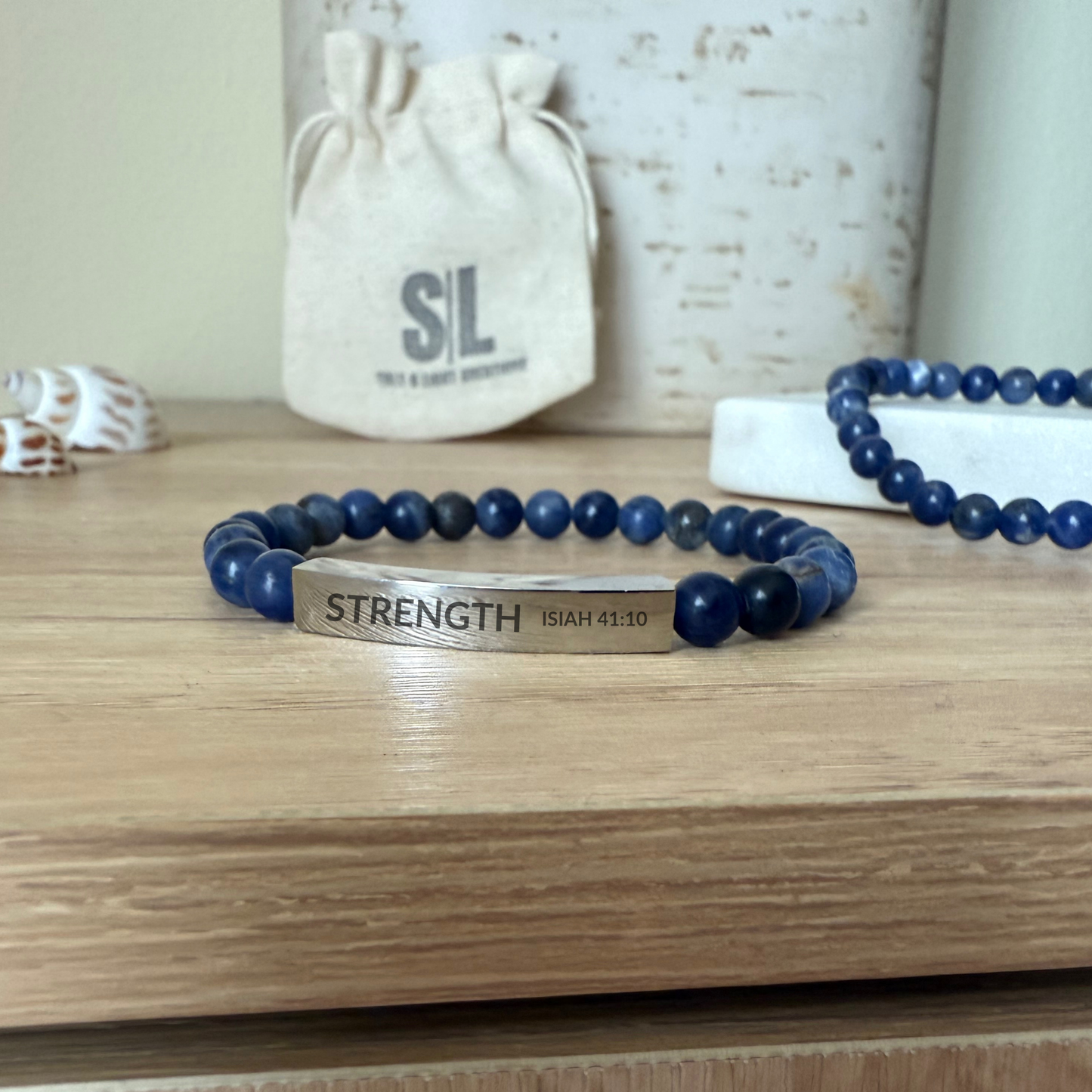 STRENGTH Natural Earth Stone Bracelet