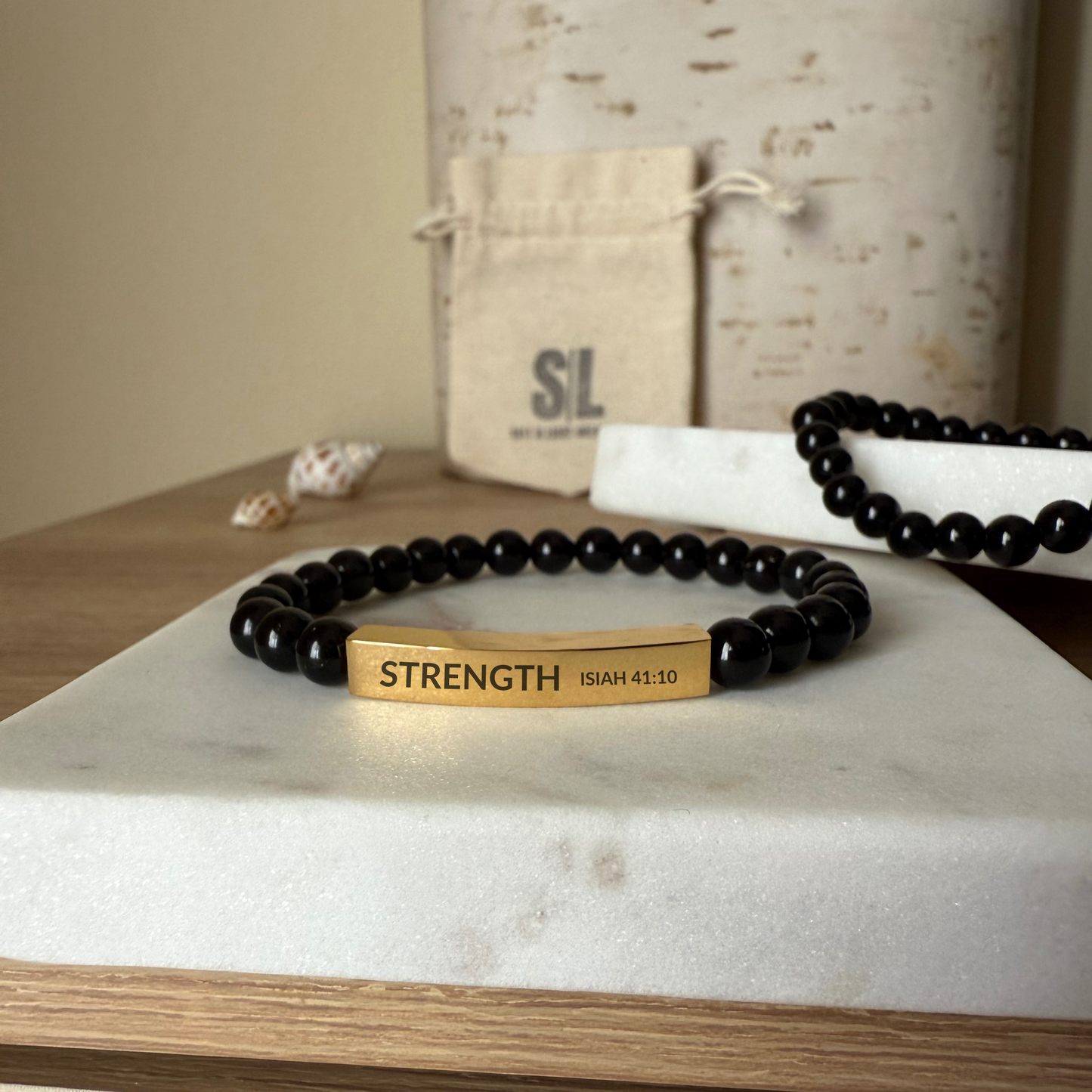 STRENGTH Natural Earth Stone Bracelet