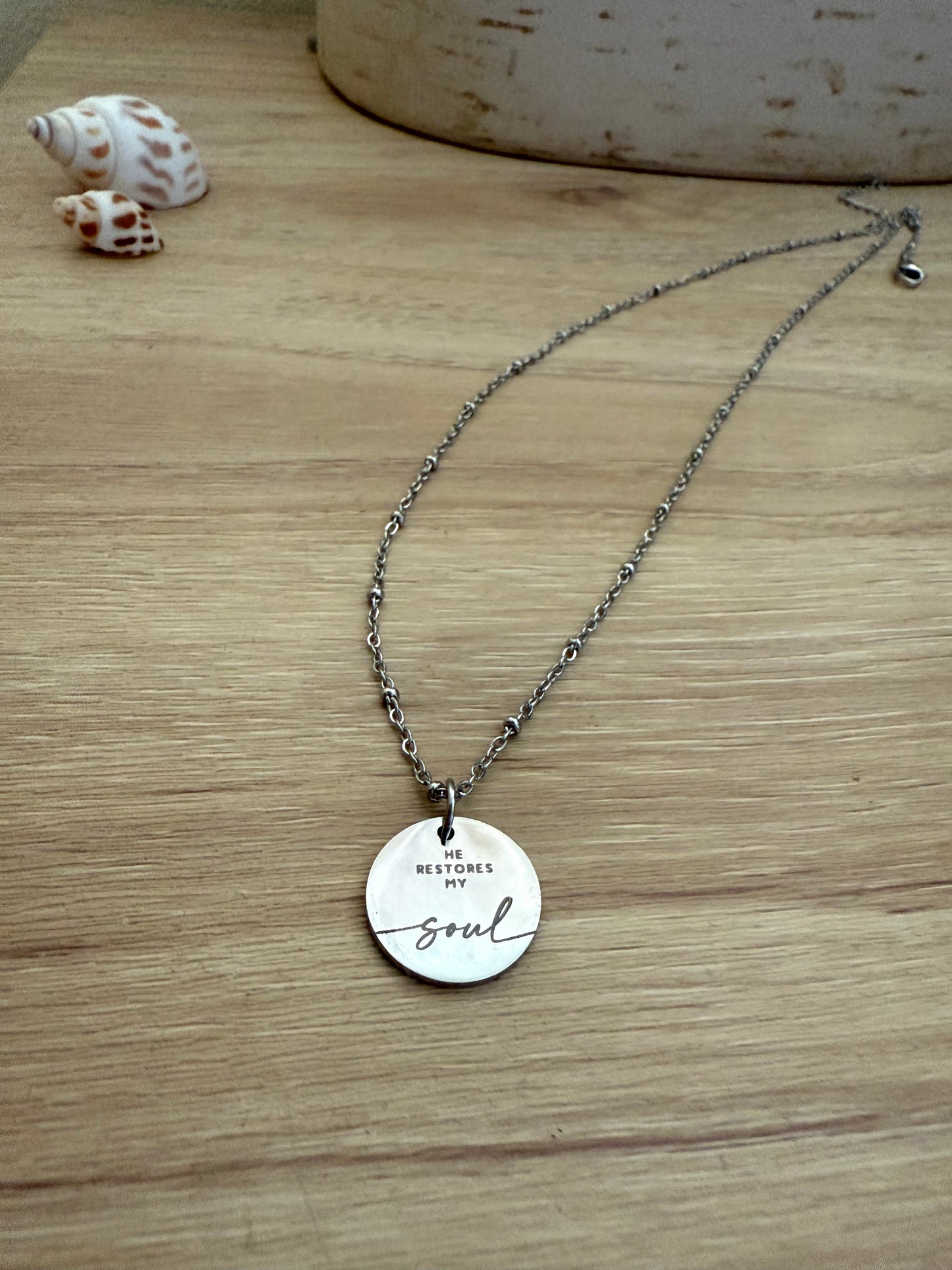 HE RESTORES MY SOUL Necklace