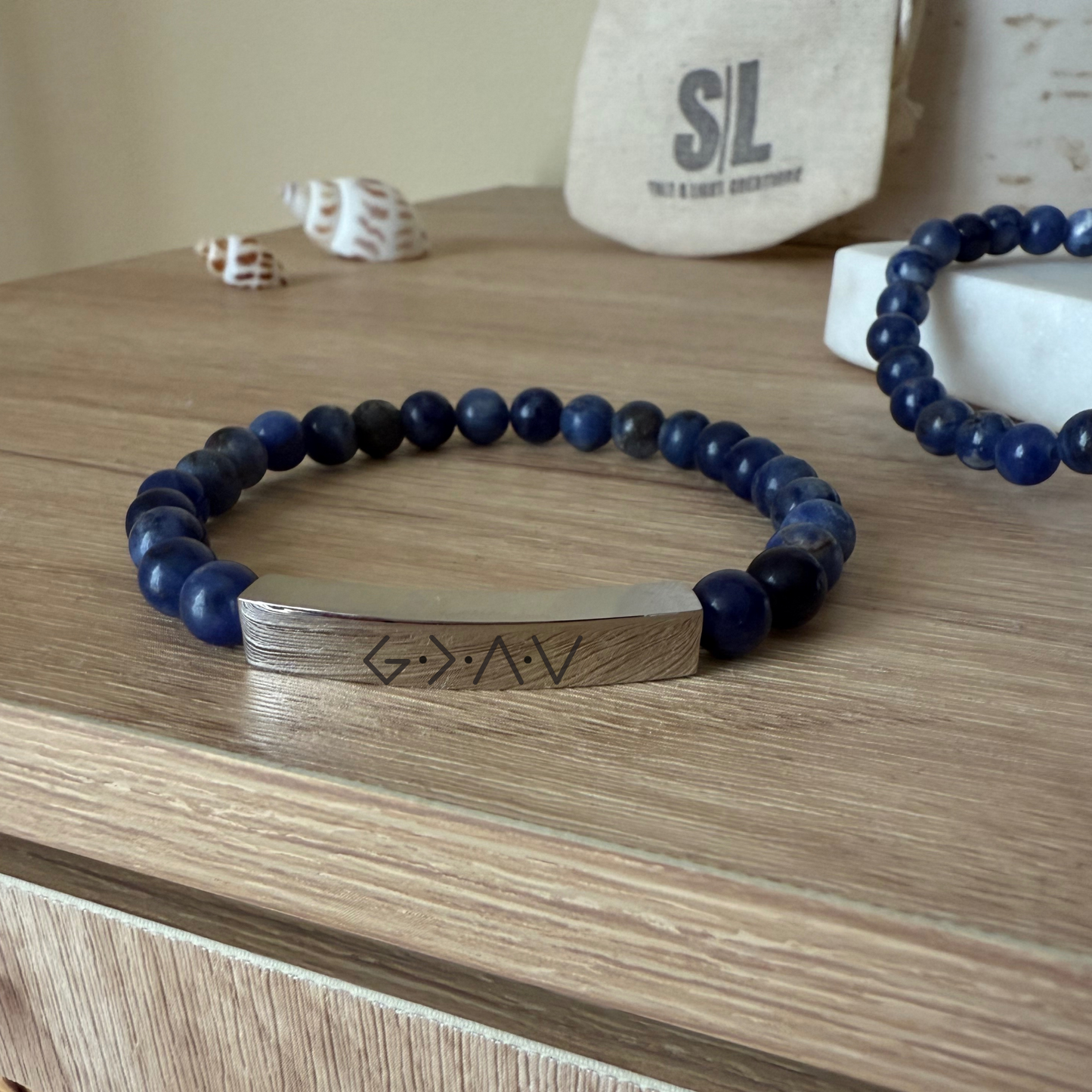 God Is Greater Than The Highs and Lows Natural Earth Stone Bracelet