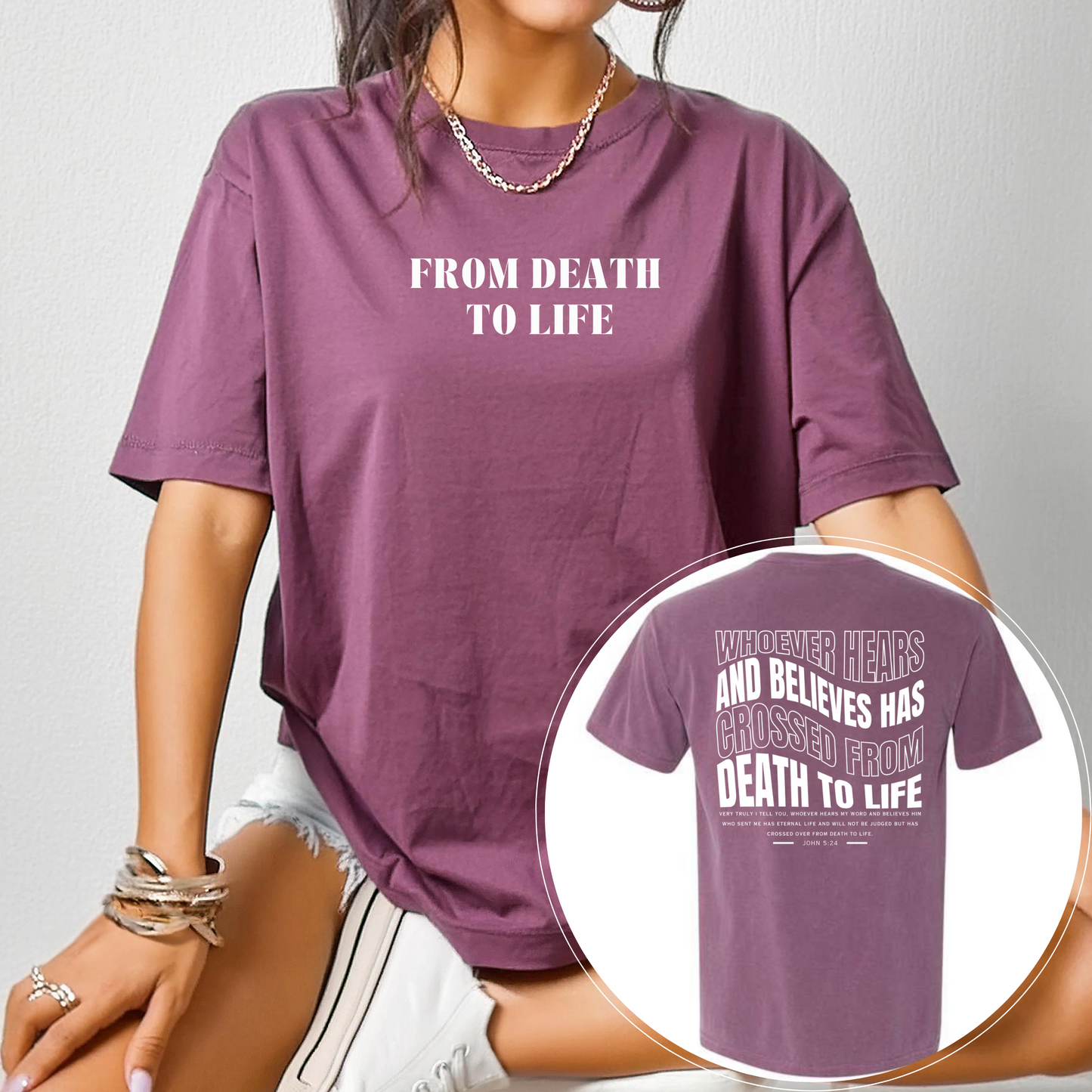 DEATH TO LIFE COMFORT COLORS TEE