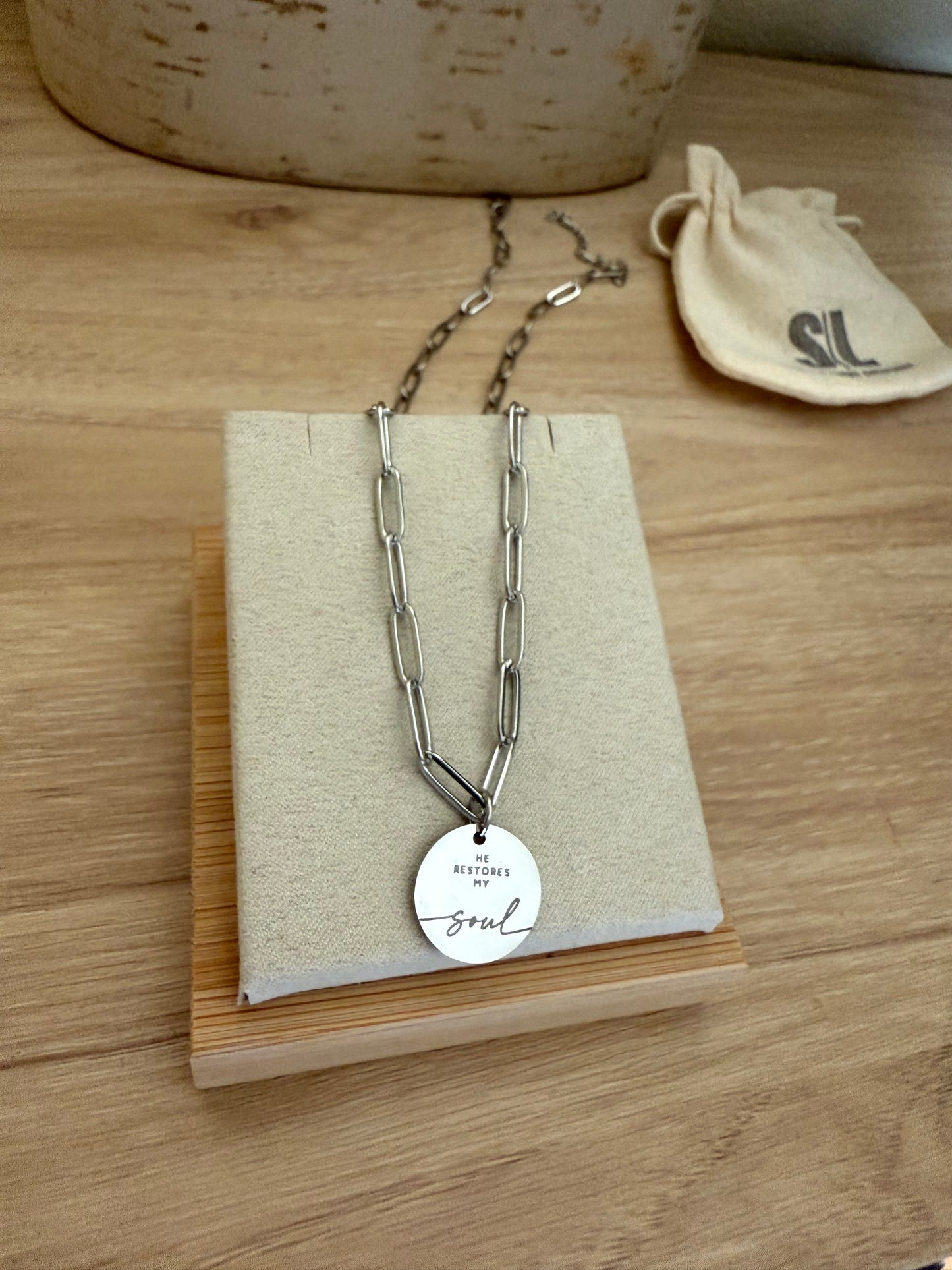 HE RESTORES MY SOUL Necklace