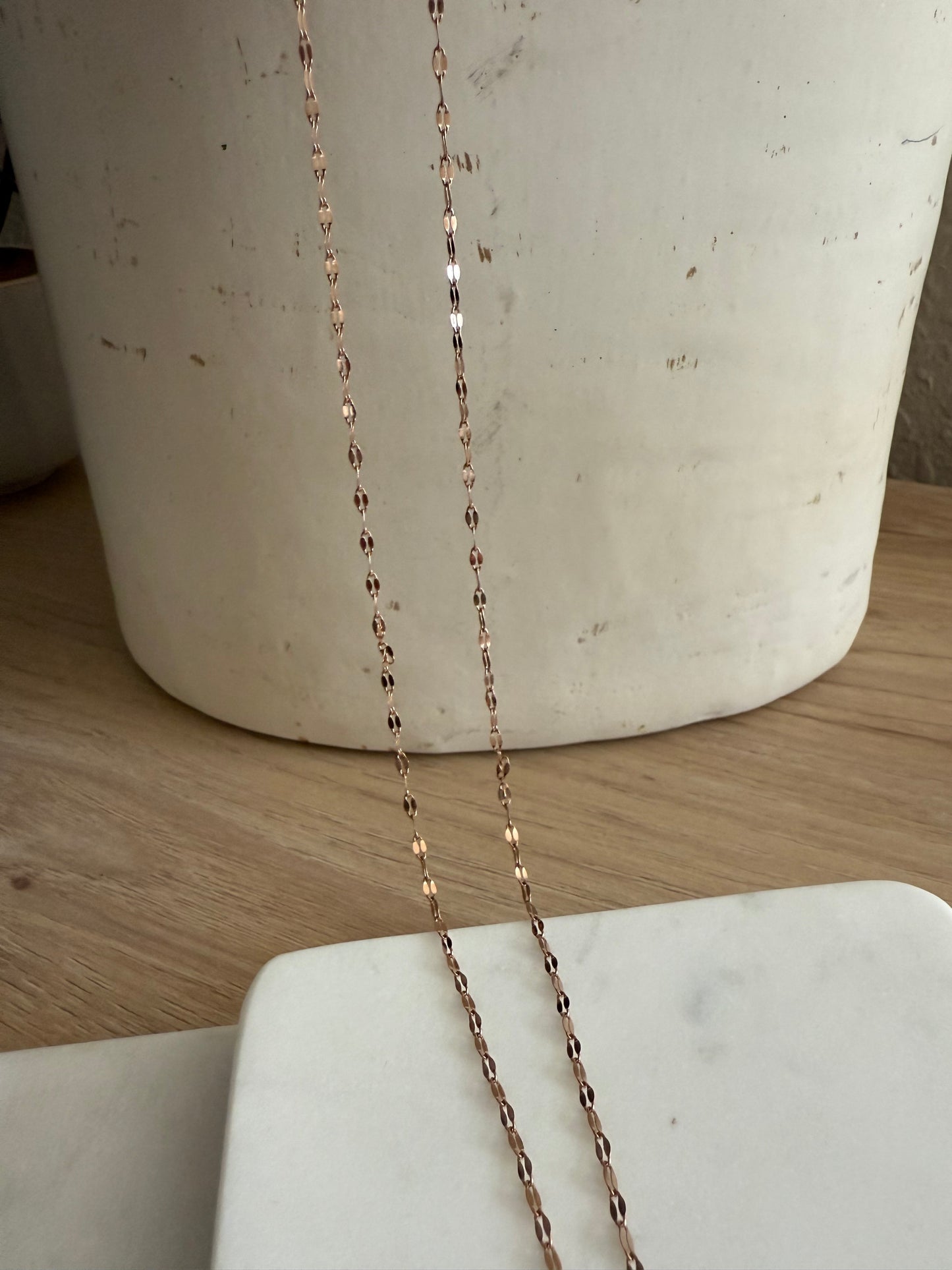 Initial Necklace Dainty Lip Chain