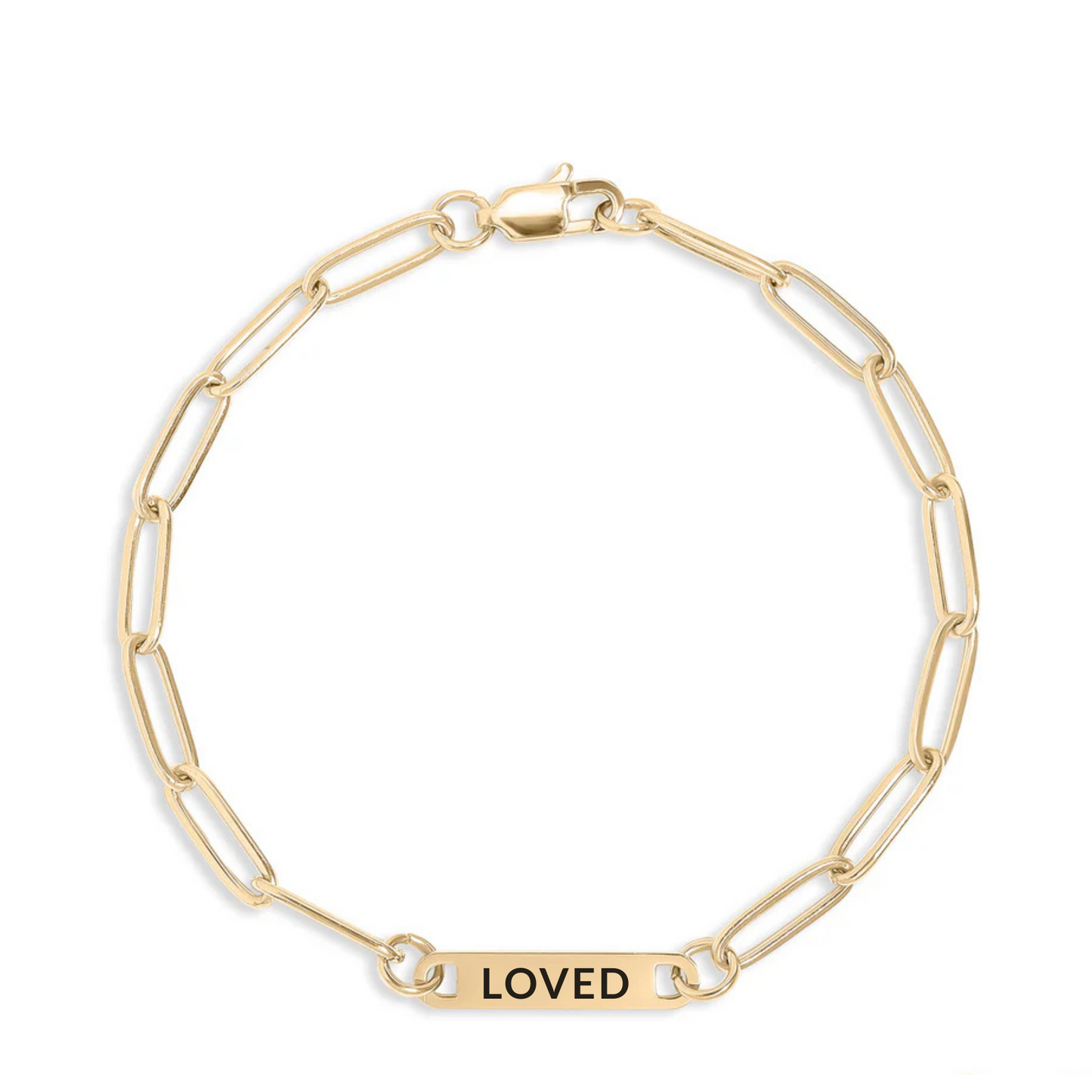 LOVED Paperclip Bracelet