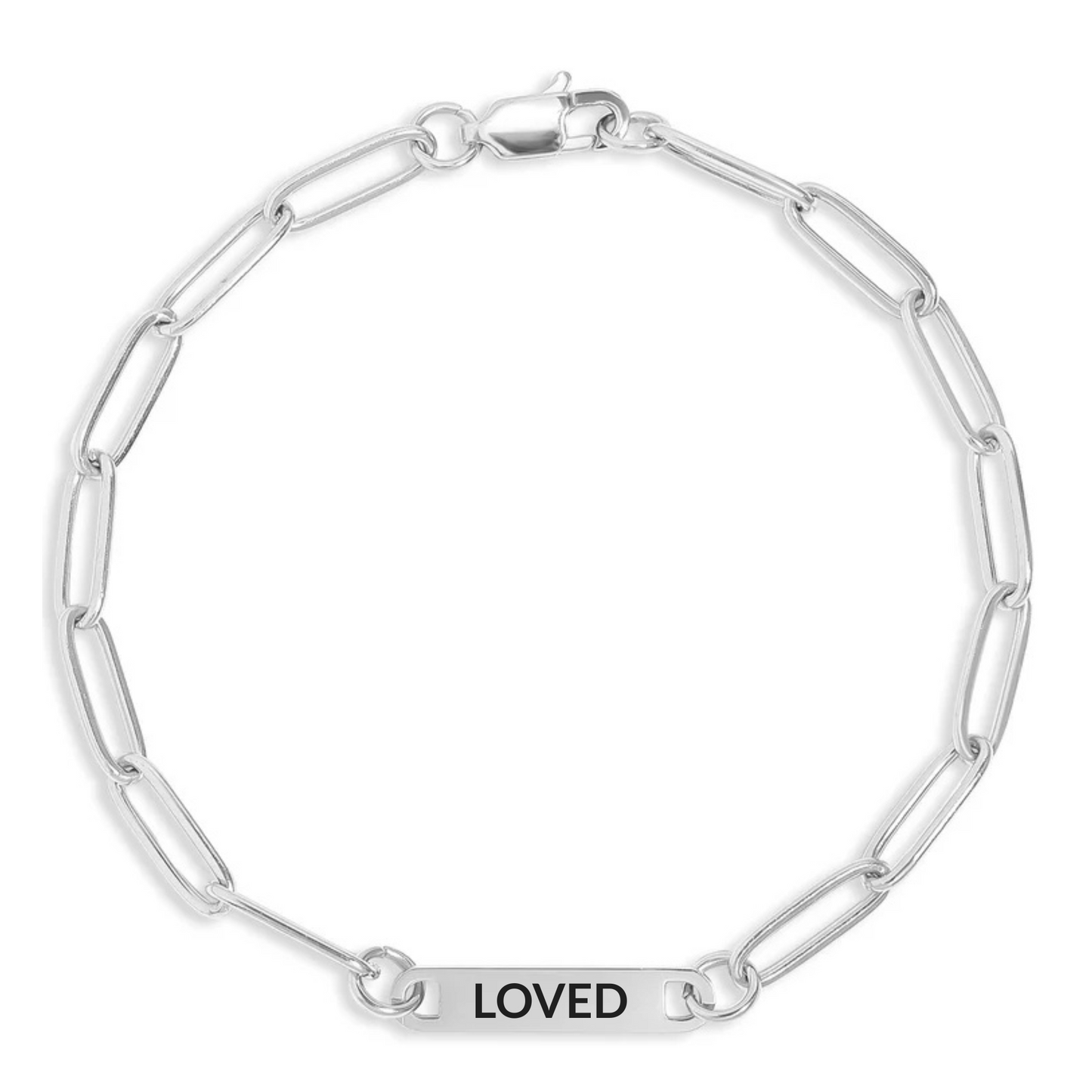LOVED Paperclip Bracelet