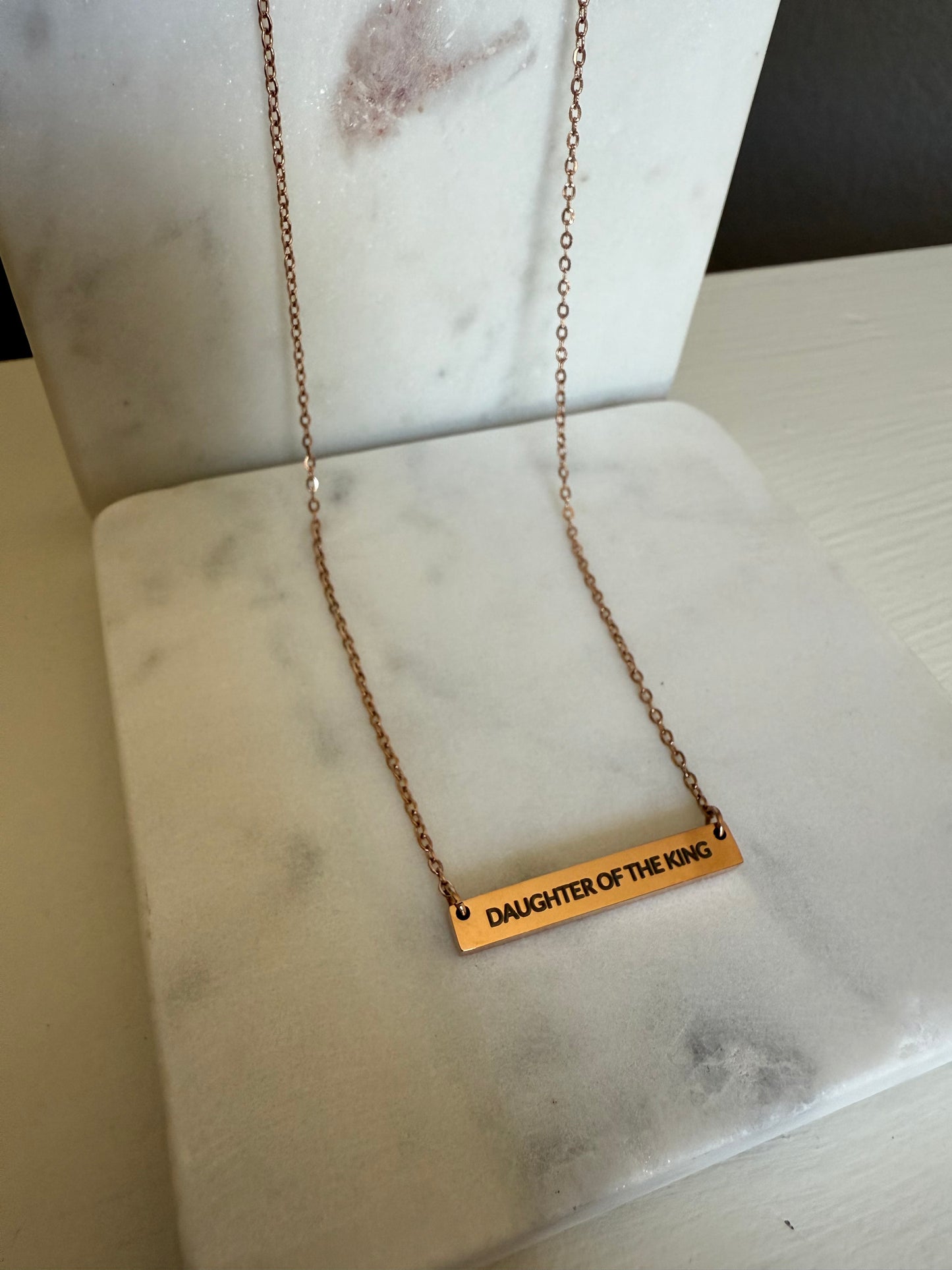 DAUGHTER OF THE KING BAR NECKLACE