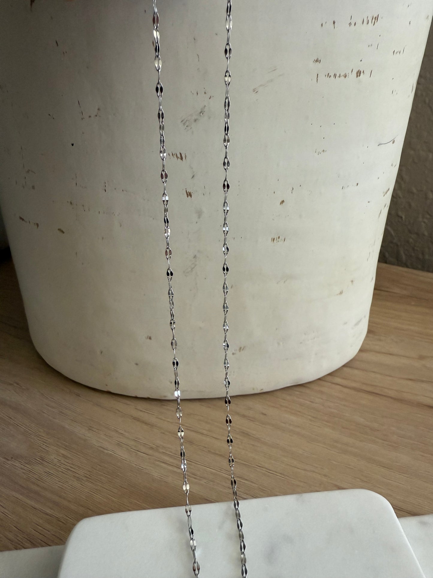 Initial Necklace Dainty Lip Chain