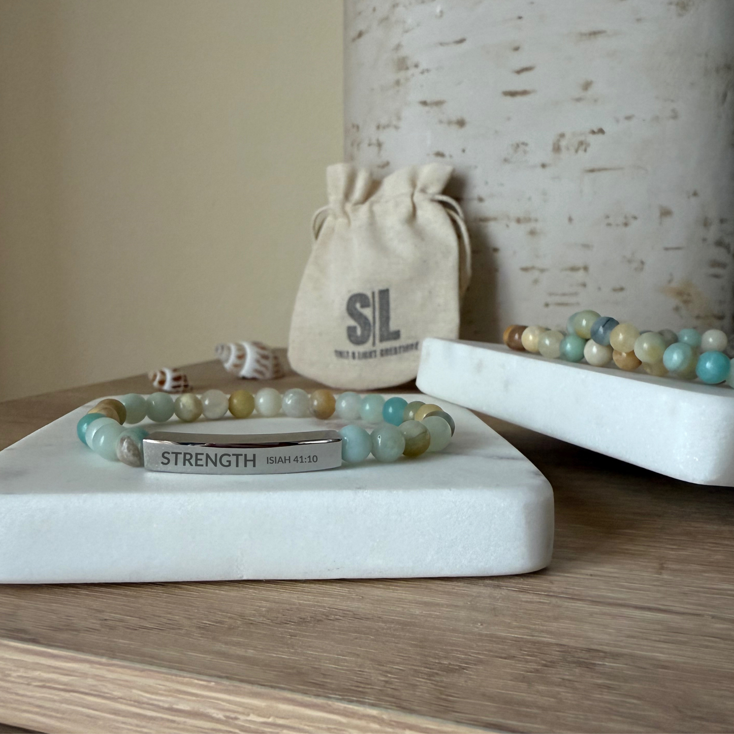 STRENGTH Natural Earth Stone Bracelet