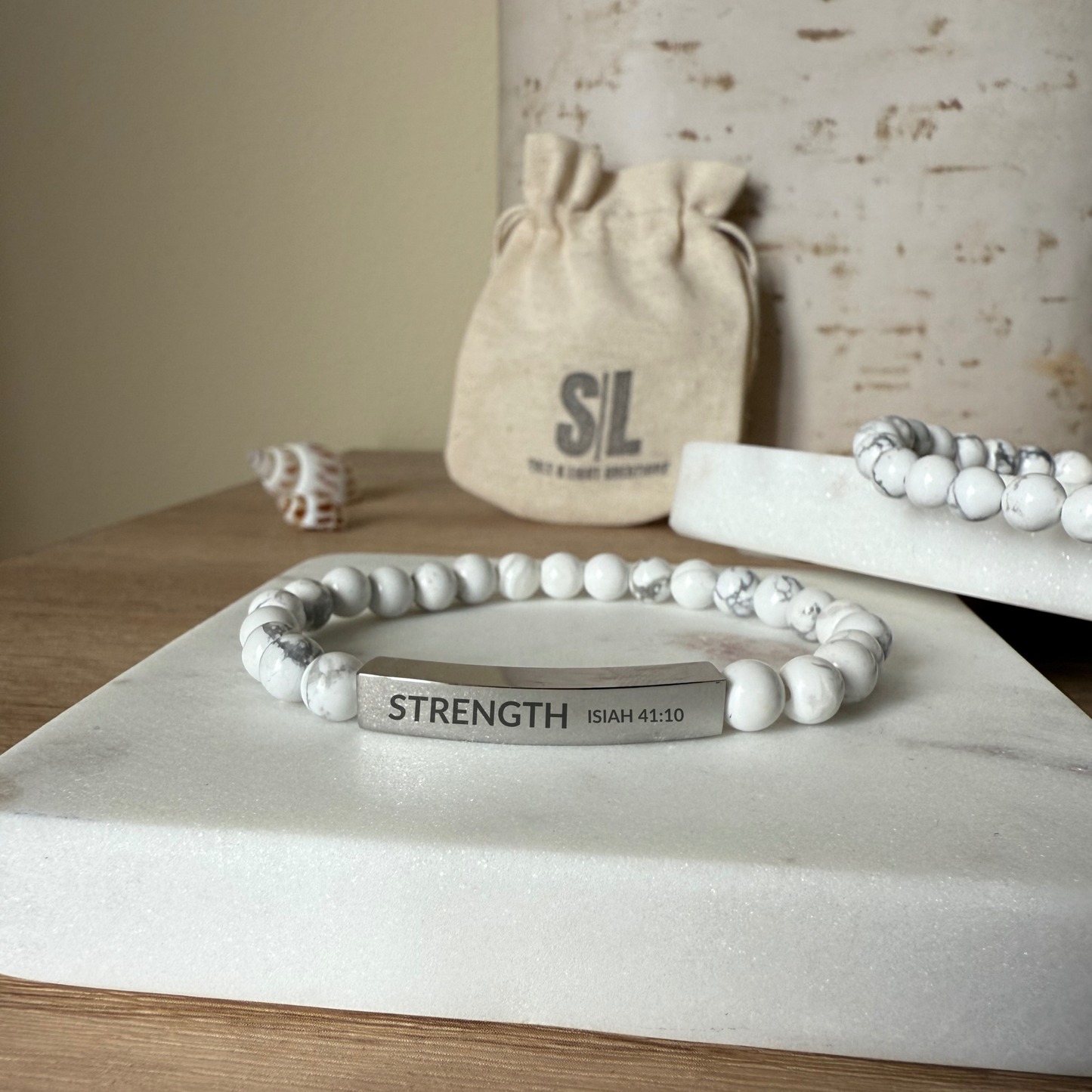 STRENGTH Natural Earth Stone Bracelet