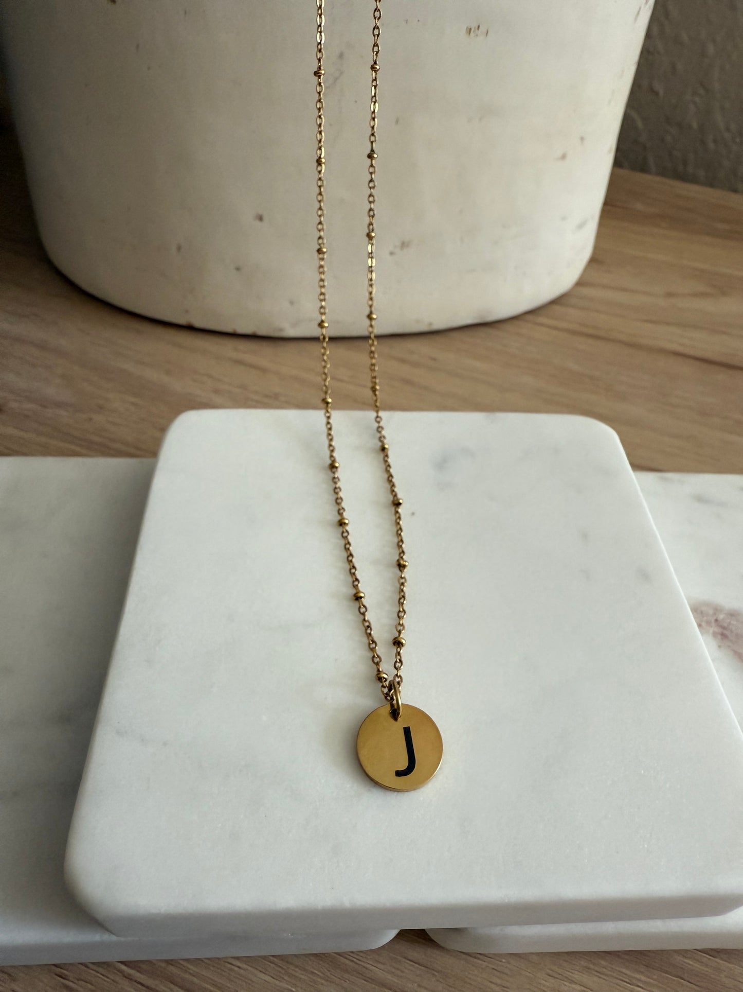 Initial Necklace Satellite Chain