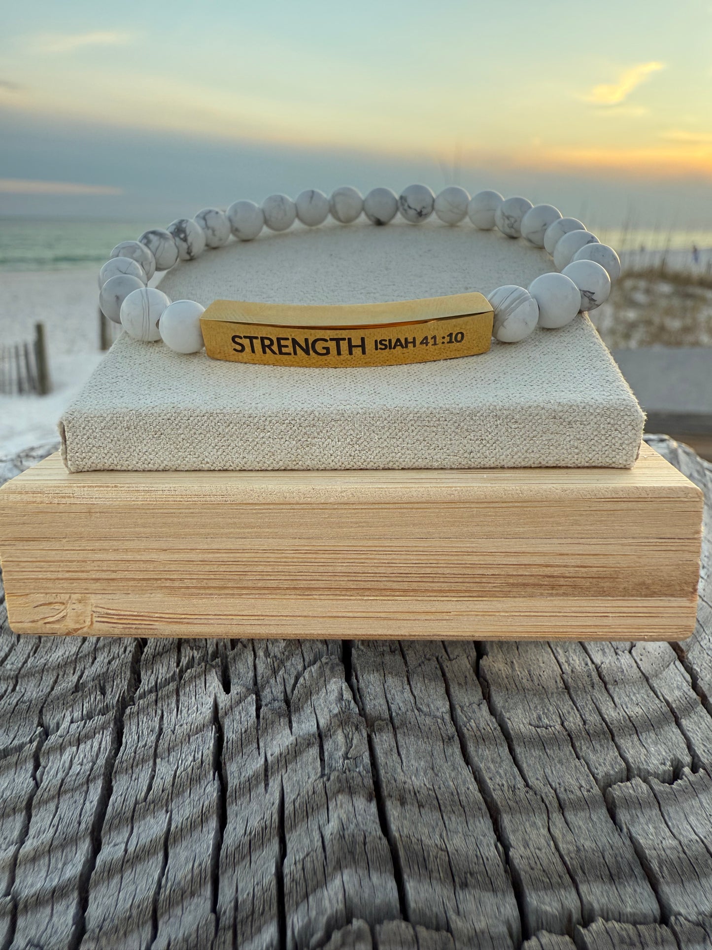 STRENGTH Natural Earth Stone Bracelet