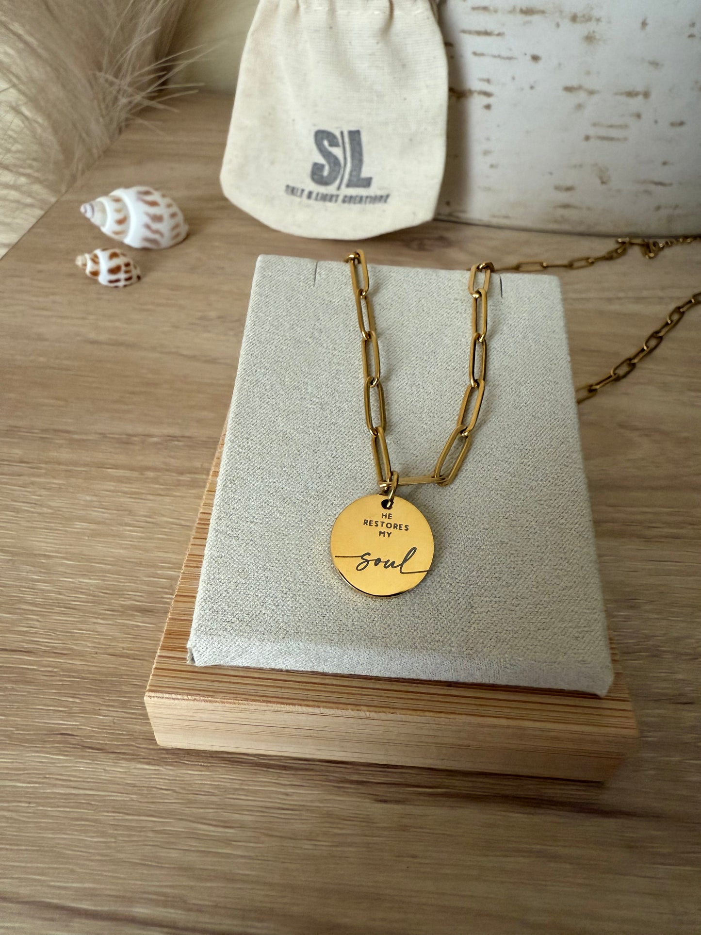 HE RESTORES MY SOUL Necklace