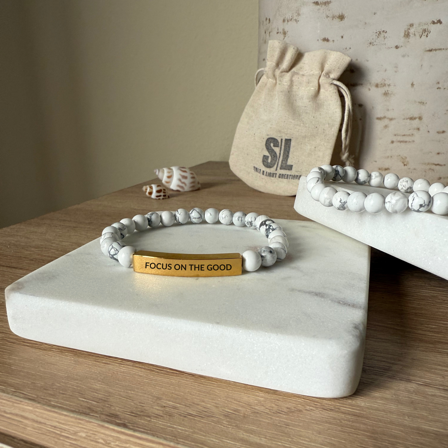 FOCUS ON THE GOOD Natural Earth Stone Bracelet