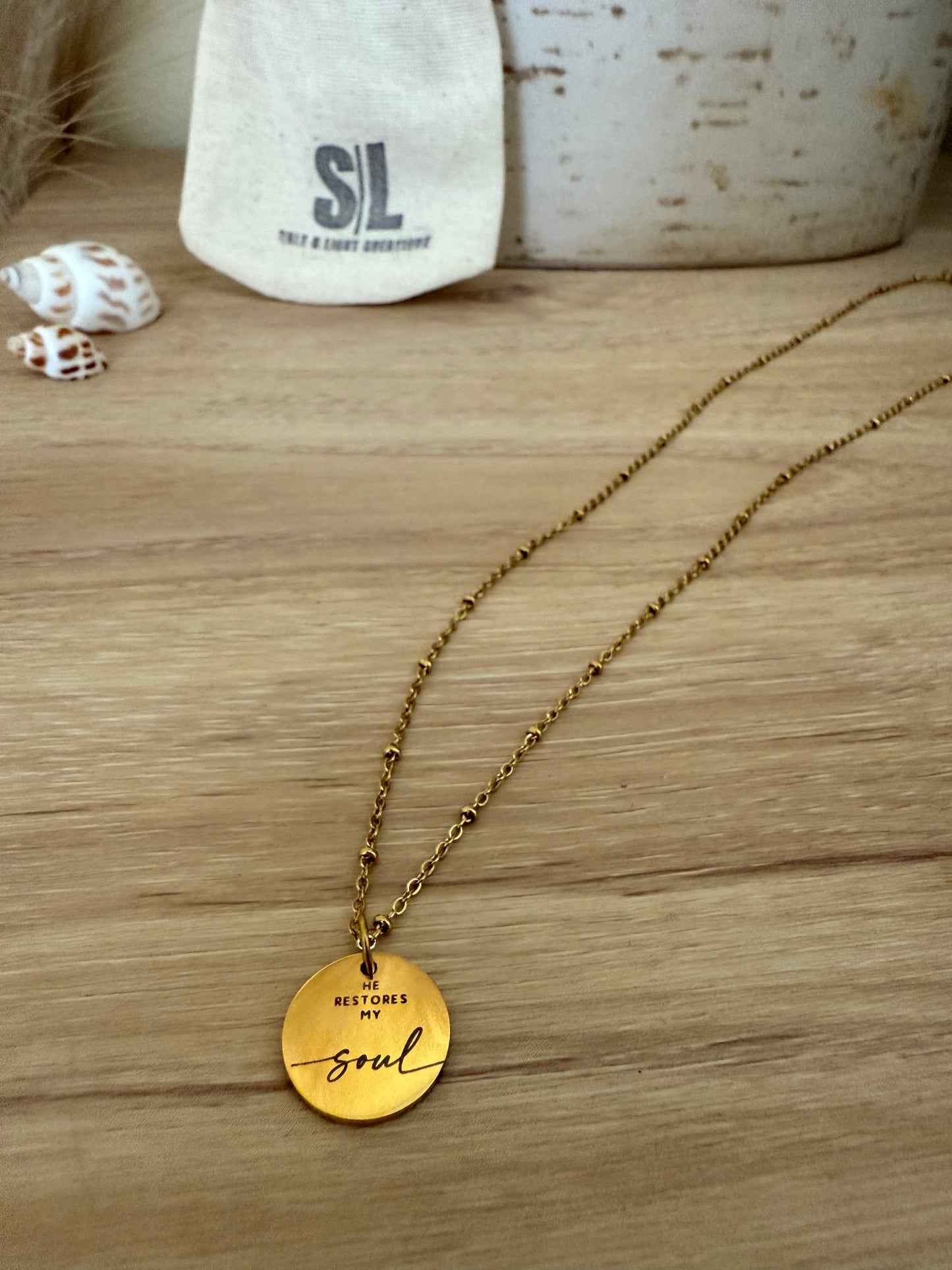 HE RESTORES MY SOUL Necklace