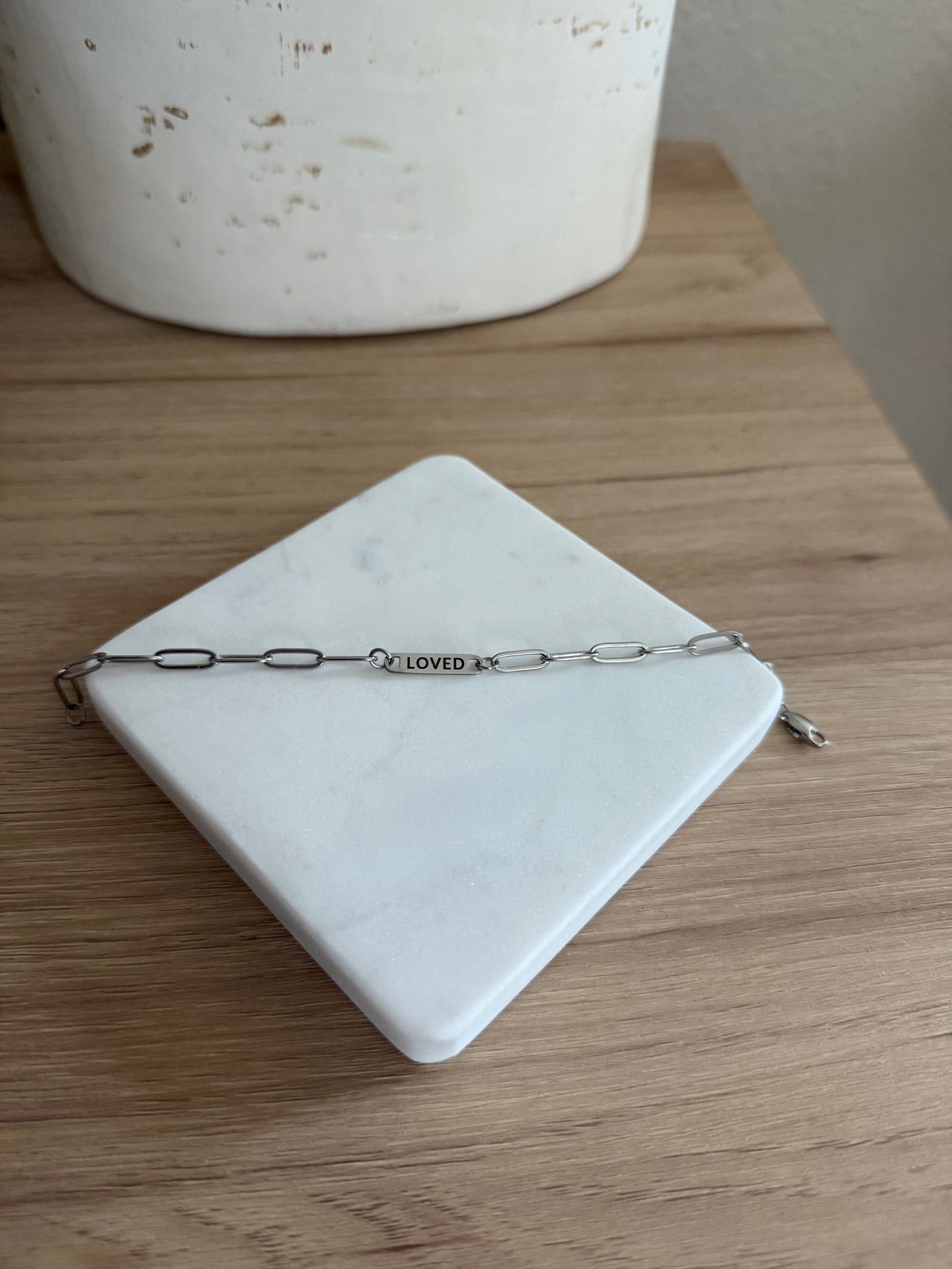 LOVED Paperclip Bracelet
