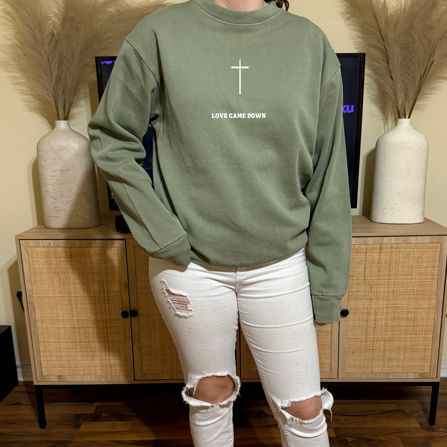 LOVE CAME DOWN CREWNECK