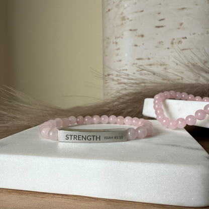 STRENGTH Natural Earth Stone Bracelet