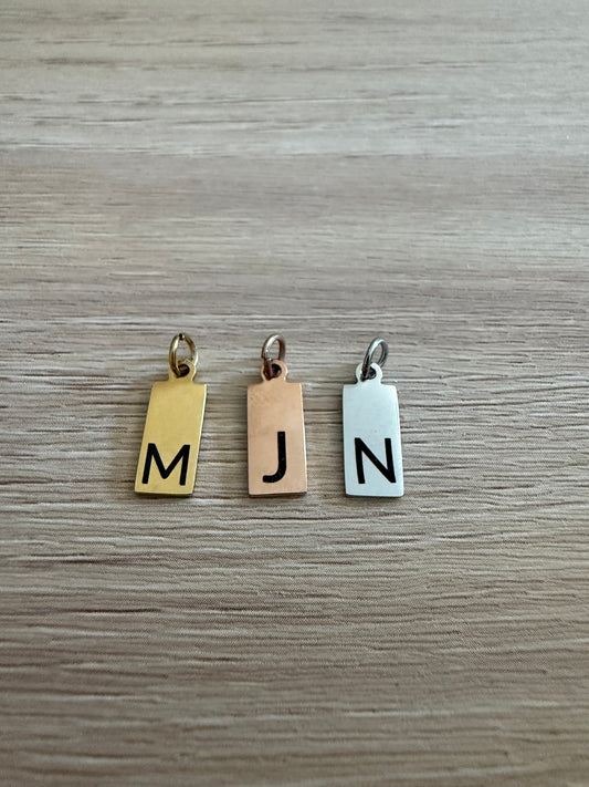 Initial Engraved Tag
