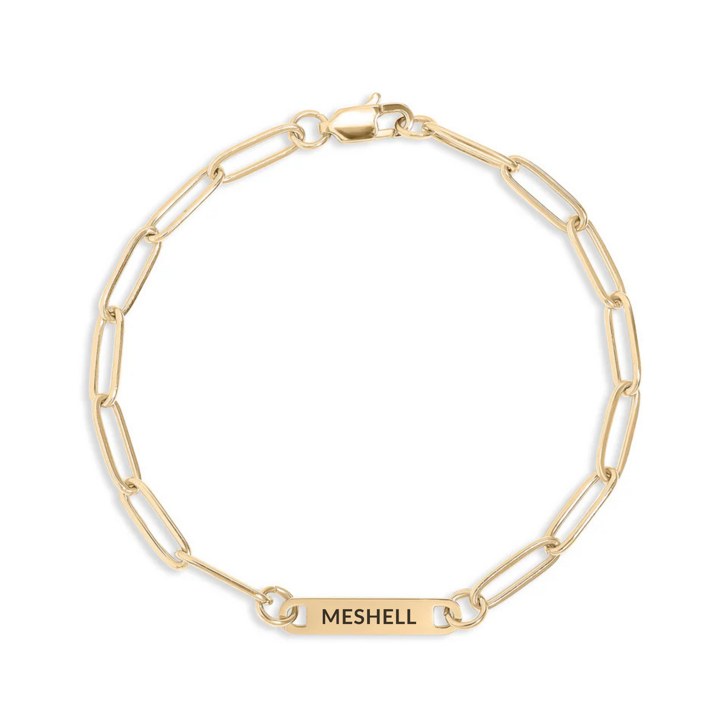 PERSONALIZED PAPERCLIP BAR BRACELET