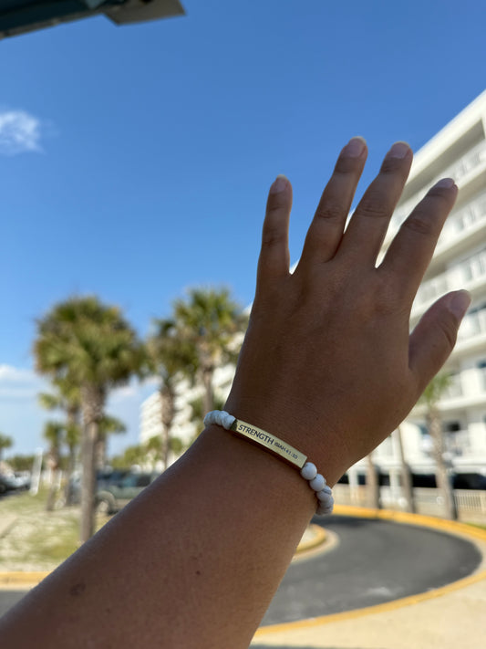 STRENGTH Natural Earth Stone Bracelet