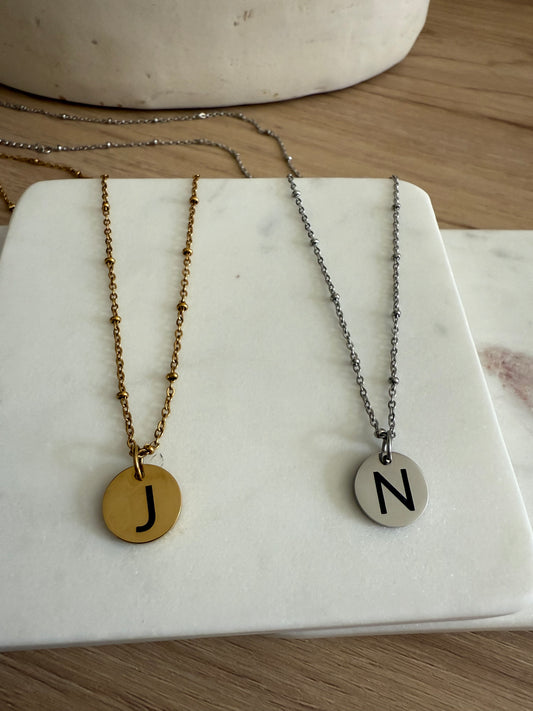 Initial Necklace Satellite Chain