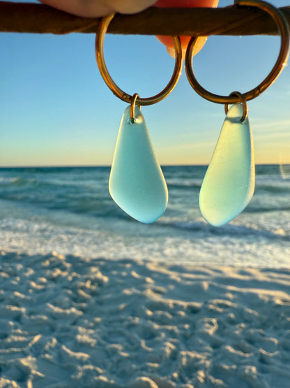 Turquoise Bay Sea Glass Earrings