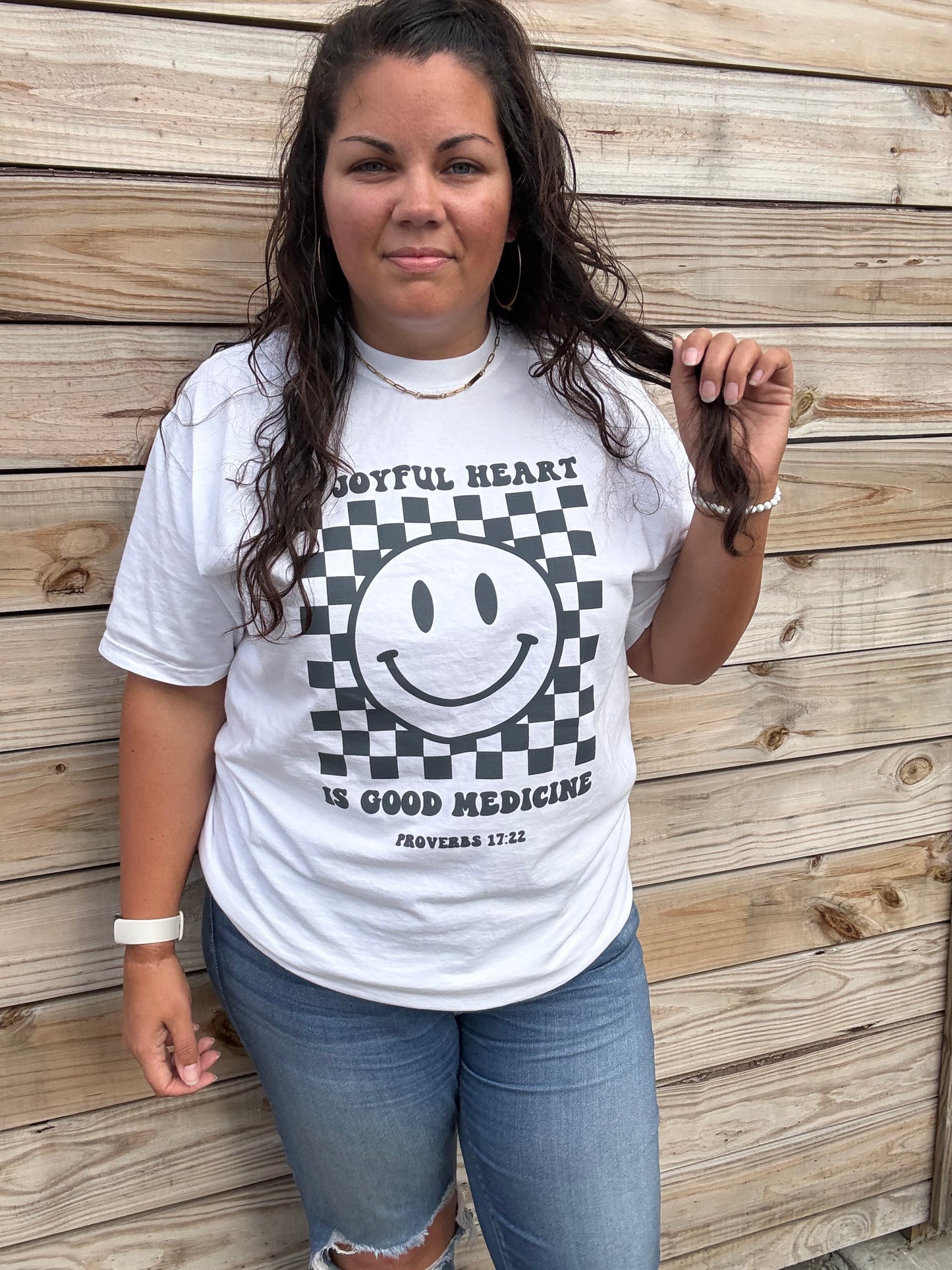 A JOYFUL HEART COMFORT COLORS WHITE TEE