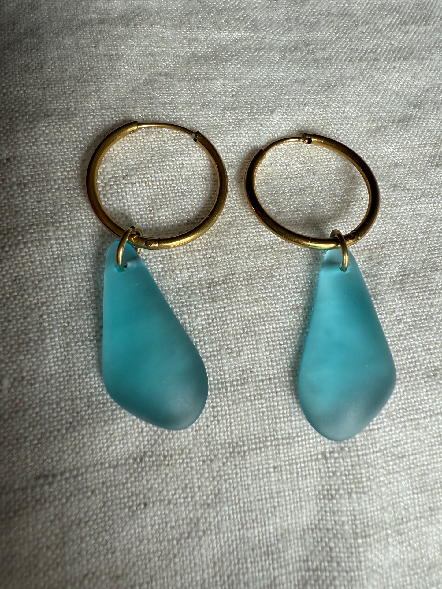 Turquoise Bay Sea Glass Earrings