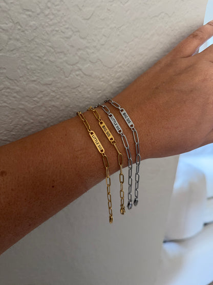 Big Sis Paperclip Bracelet