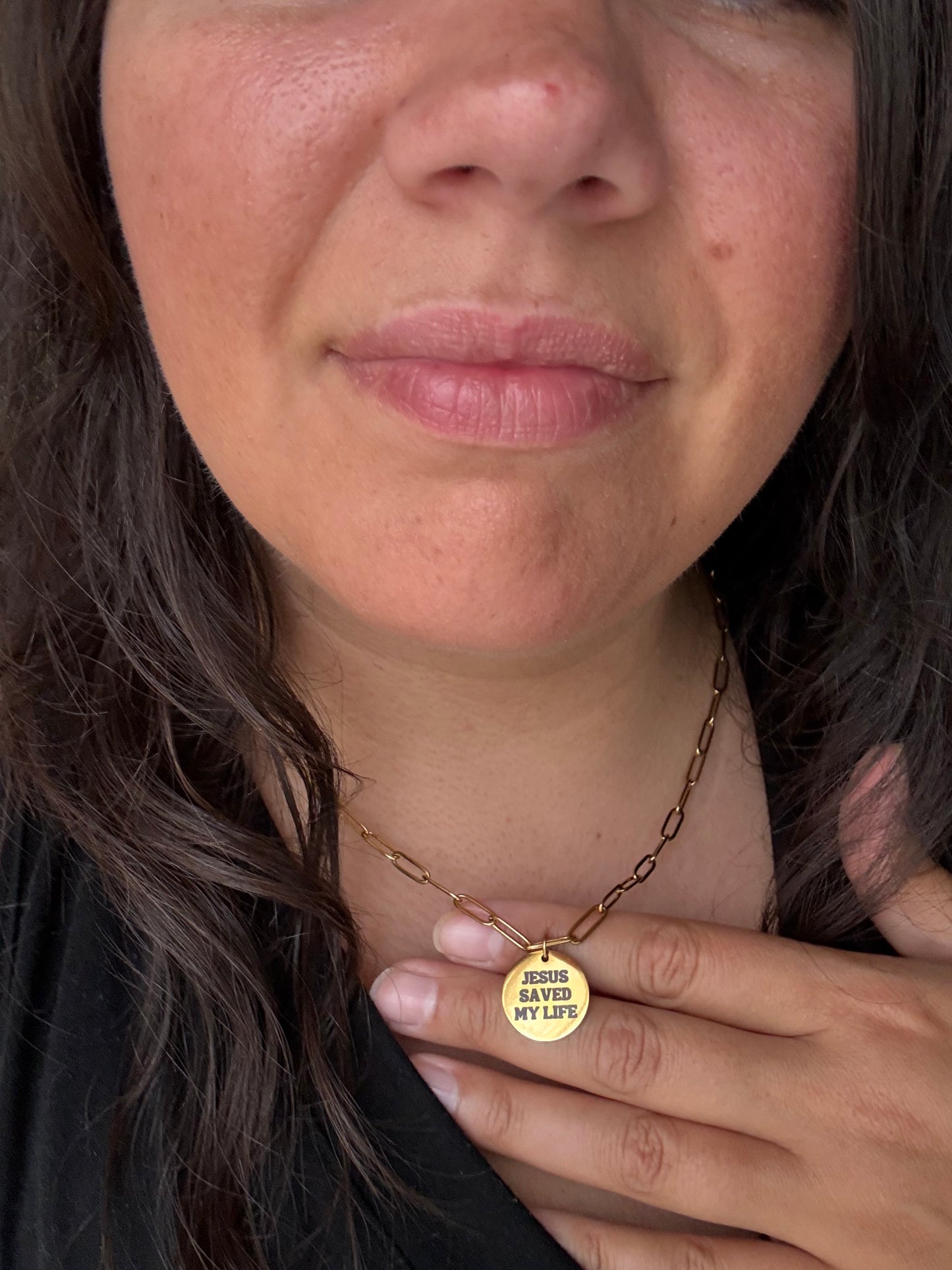 JESUS SAVES Paper Clip Necklace