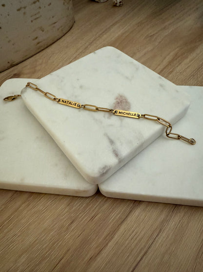 BORN AGAIN Identity Paperclip Bracelet