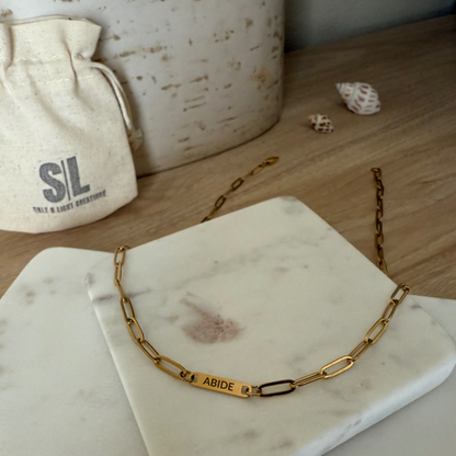 ABIDE PAPER CLIP NECKLACE