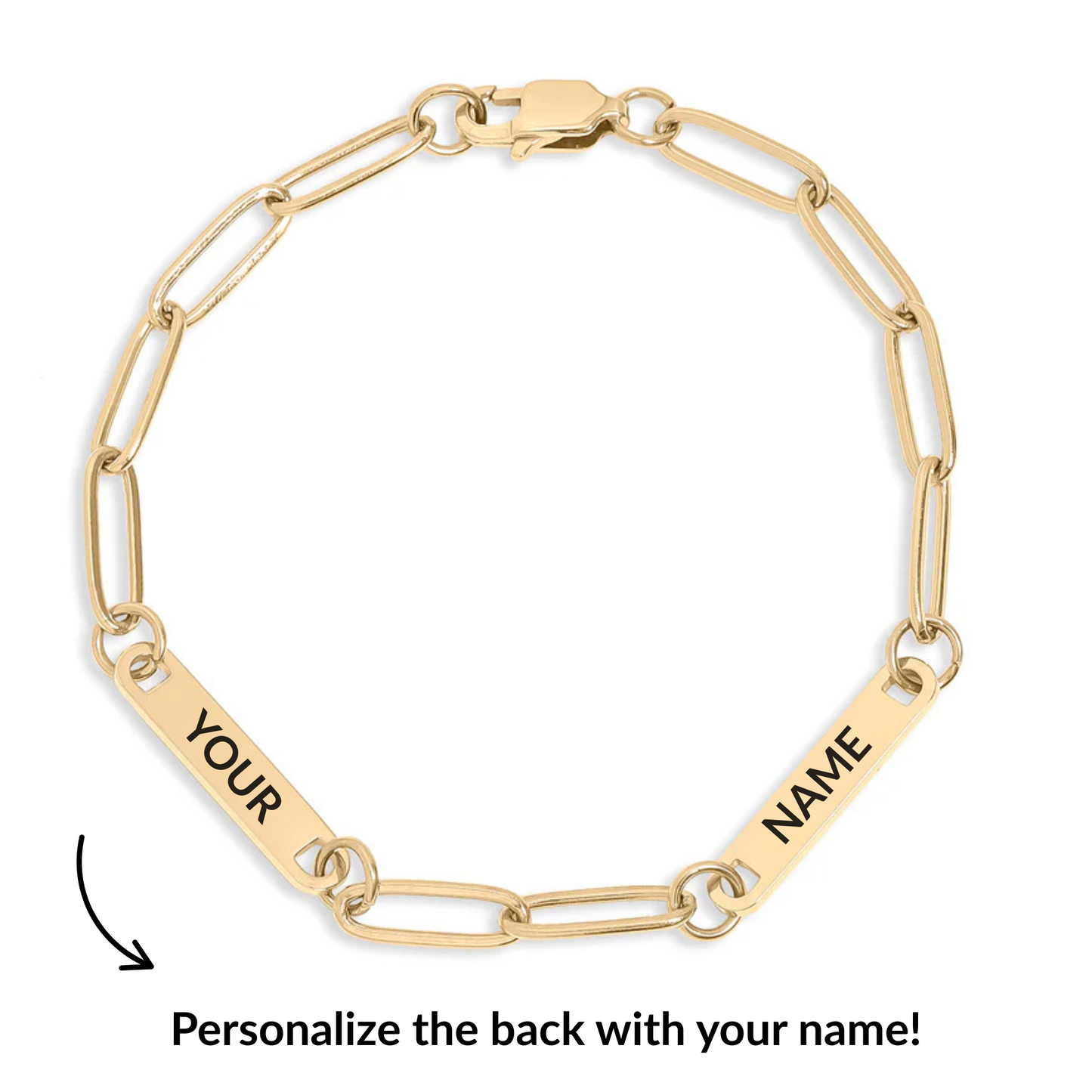 BORN AGAIN Identity Paperclip Bracelet