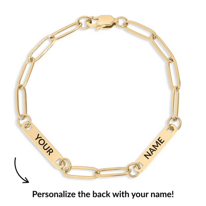 BORN AGAIN Identity Paperclip Bracelet