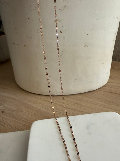 Initial Necklace Dainty Lip Chain