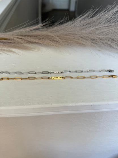 Little Sis Paperclip Bracelet