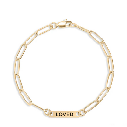 LOVED Paperclip Bracelet