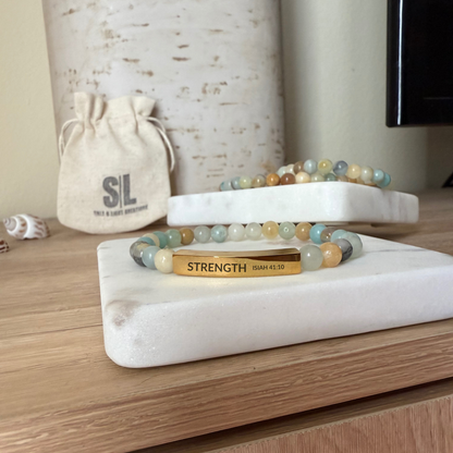 STRENGTH Natural Earth Stone Bracelet