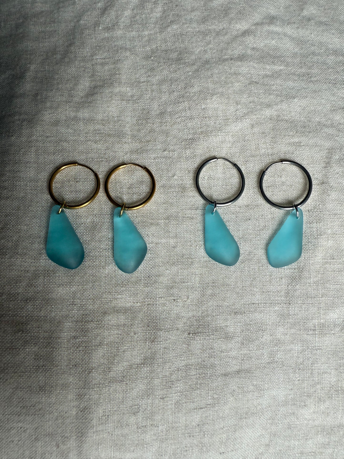 Turquoise Bay Sea Glass Earrings