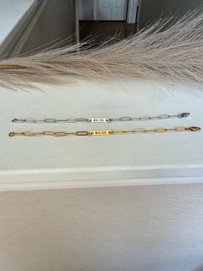 Big Sis Paperclip Bracelet