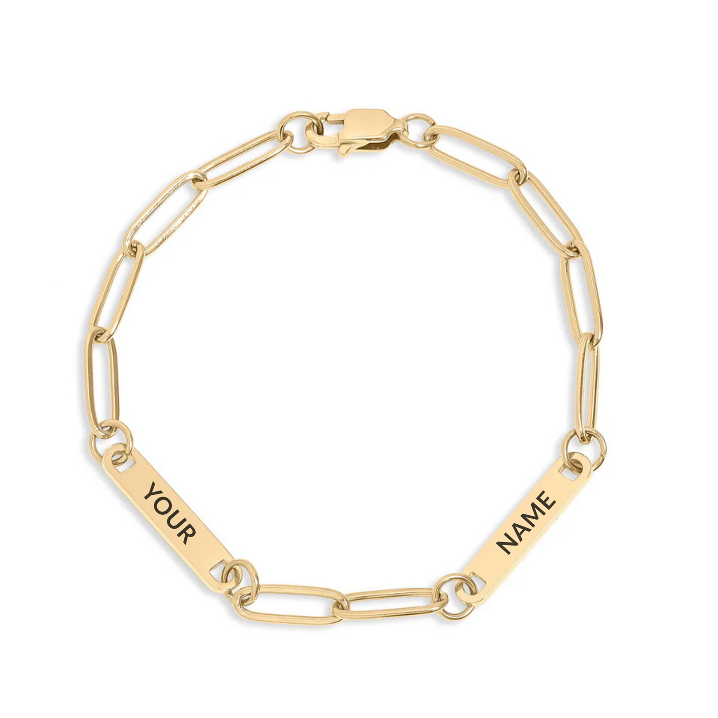 PERSONALIZED PAPERCLIP BAR BRACELET