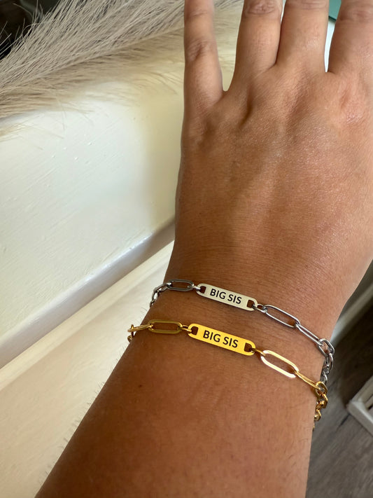 Big Sis Paperclip Bracelet