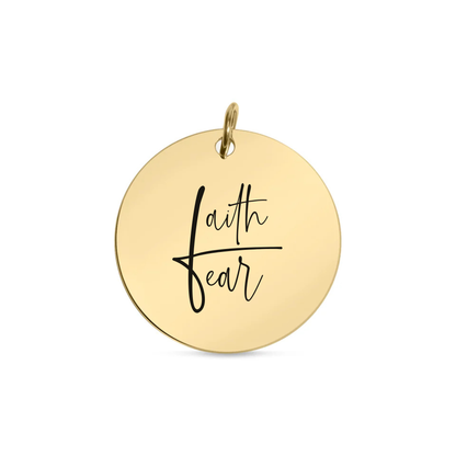 Faith Over Fear Engraved Disc