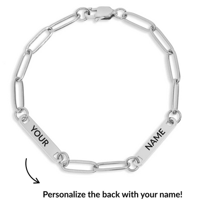 BORN AGAIN Identity Paperclip Bracelet